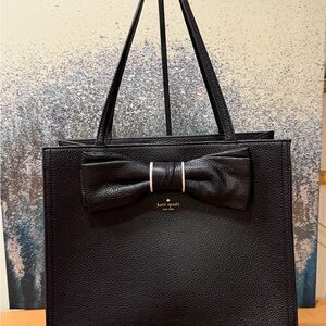 Kate Spade Black Tote with Bow Accent